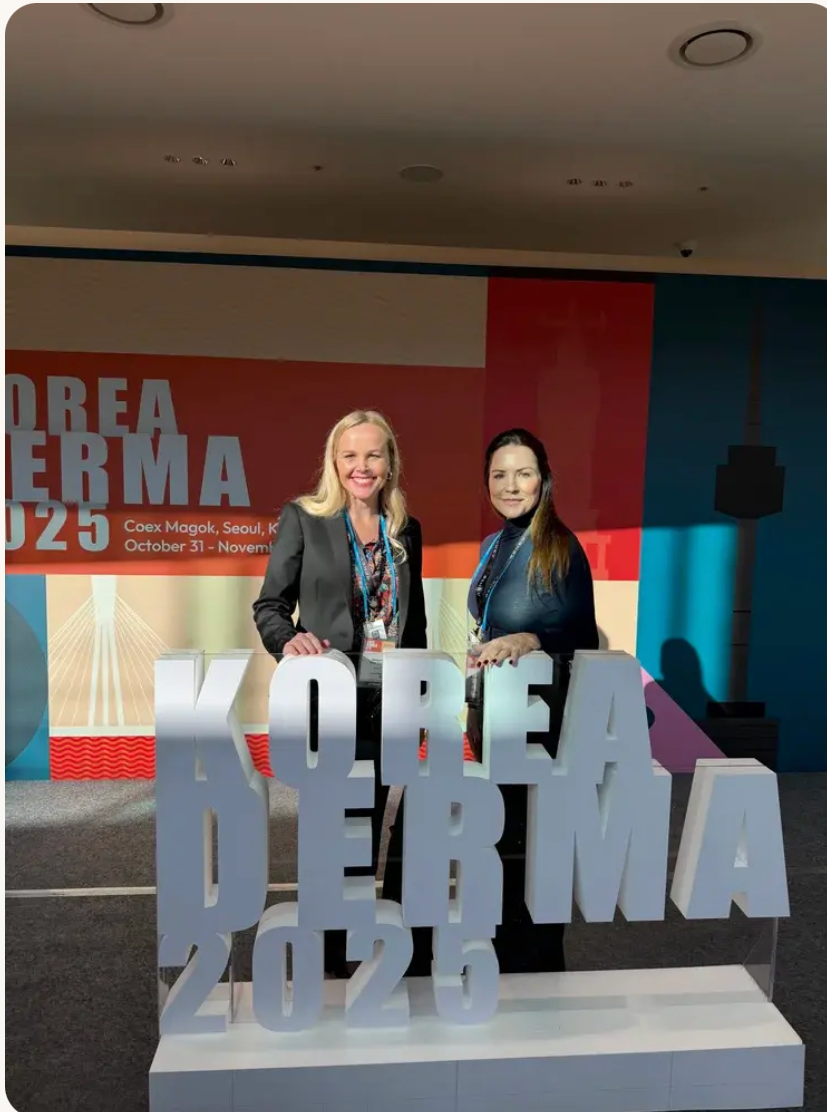 Rebecca at the Korea Derma 2025 aesthetic medicine conference in Seoul